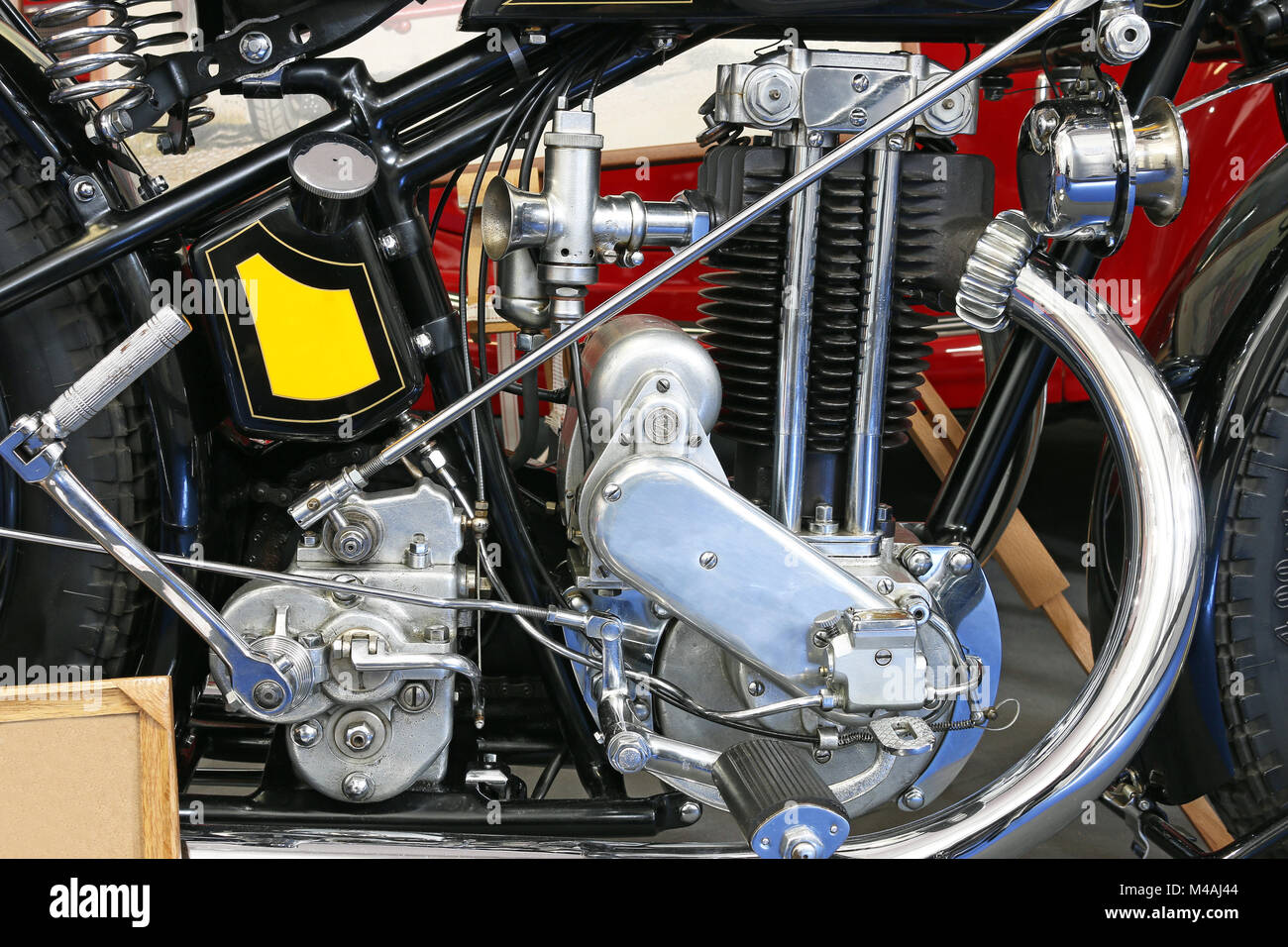 old motorcycle engine detail vintage Stock Photo Alamy