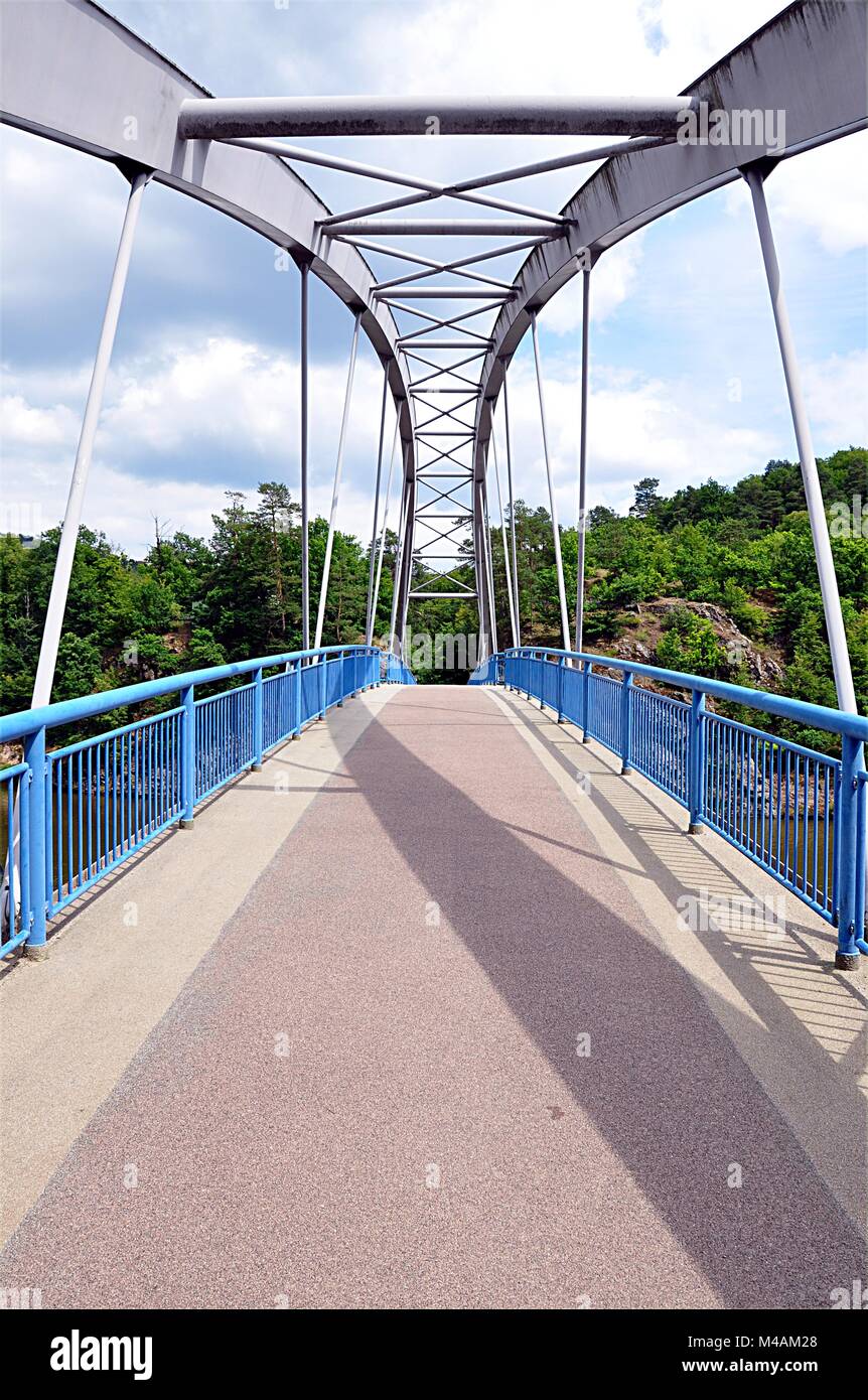 modern metal bridge Stock Photo - Alamy