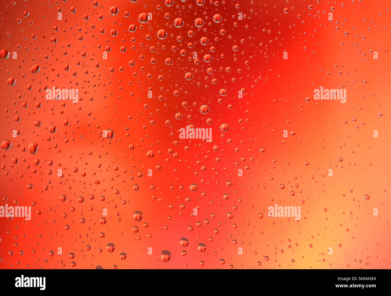 Water Drops On Red Gradient Background Love Passion Heart Desire Stock Photo Alamy