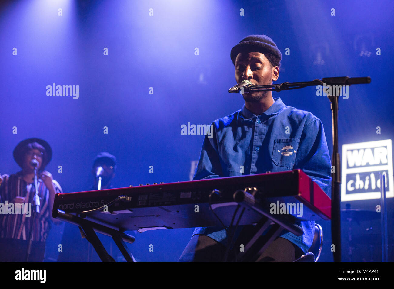 WarChild’s Brits Week, Samm Henshaw performing at Islington Assembly Hall - 13 February 2018 Stock Photo