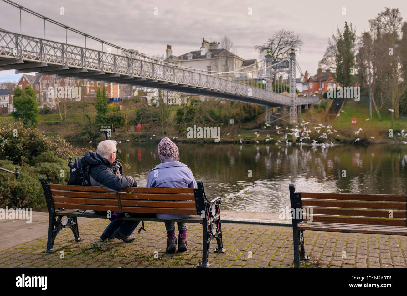 Riverside bench hi-res stock photography and images - Alamy
