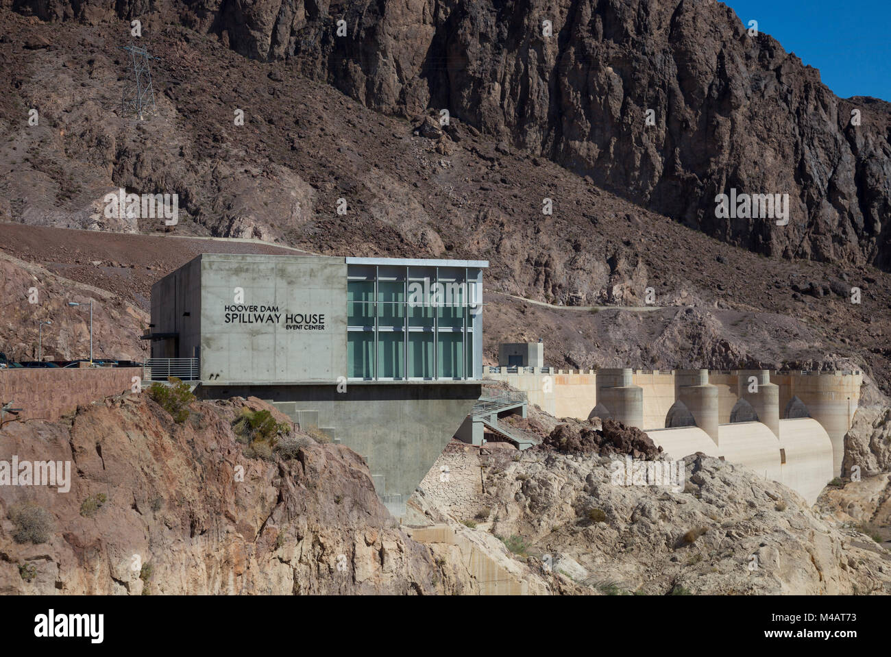 Hoover Dam Spillway House, Nevada, USA Stock Photo