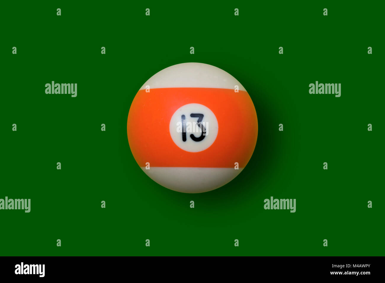 Pool ball number on the table Stock Photo Alamy