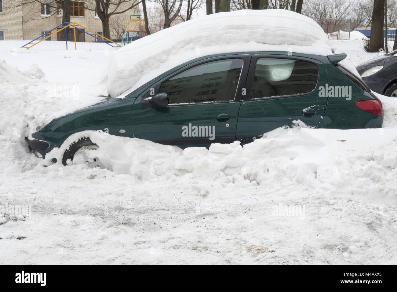 snowdrift car Stock Photo