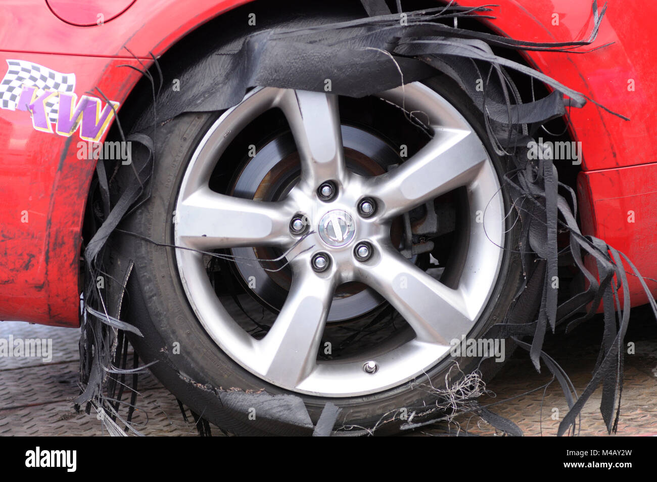 Damaged tyre hires stock photography and images Alamy