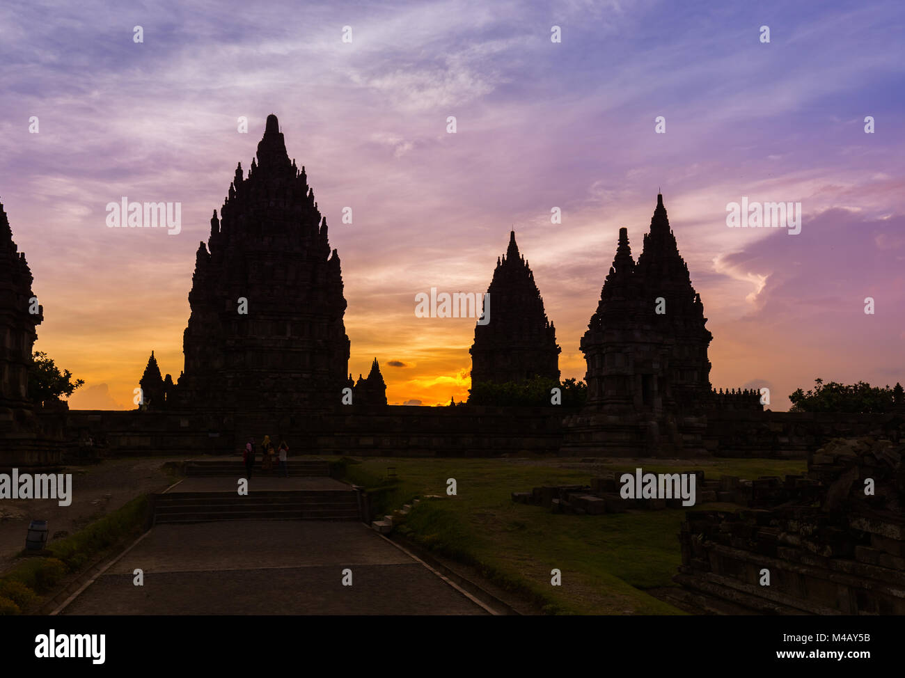 Prambanan temple near Yogyakarta on Java island - Indonesia Stock Photo ...
