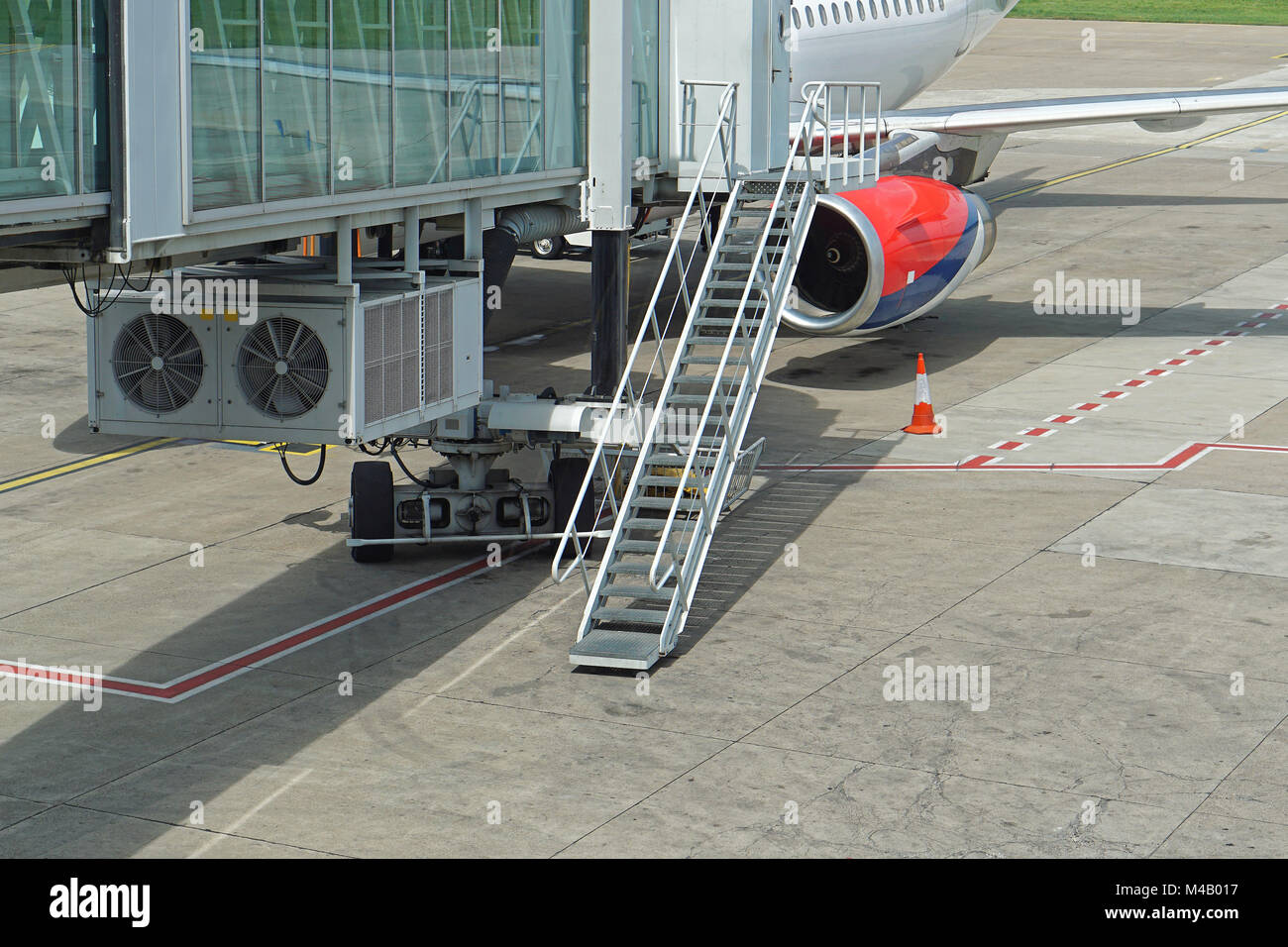 Jet way stairs Stock Photo Alamy