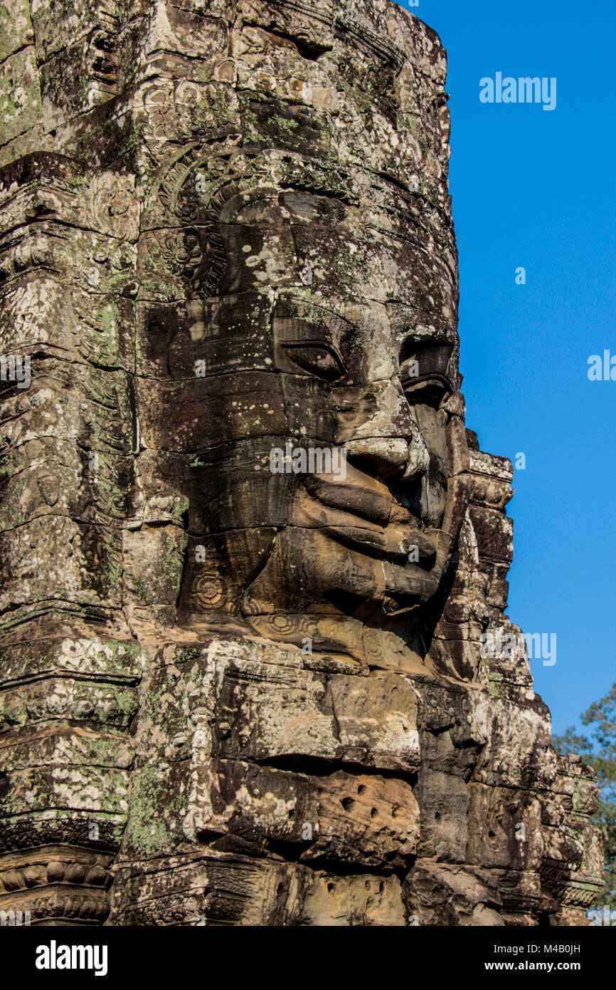 Faces statue, landmark in Angkor Wat in Cambodia Stock Photo Alamy