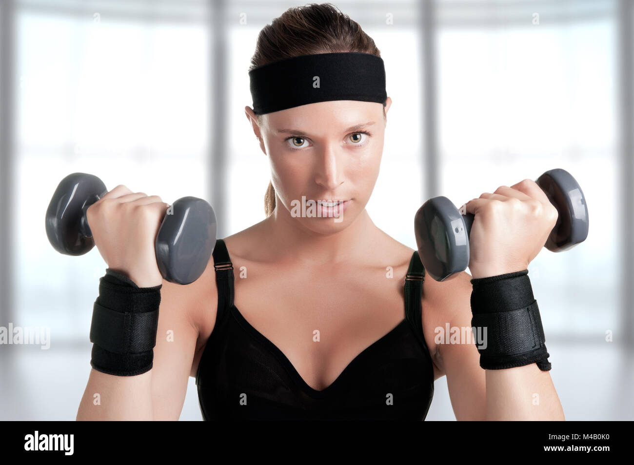 Woman Working Out Stock Photo