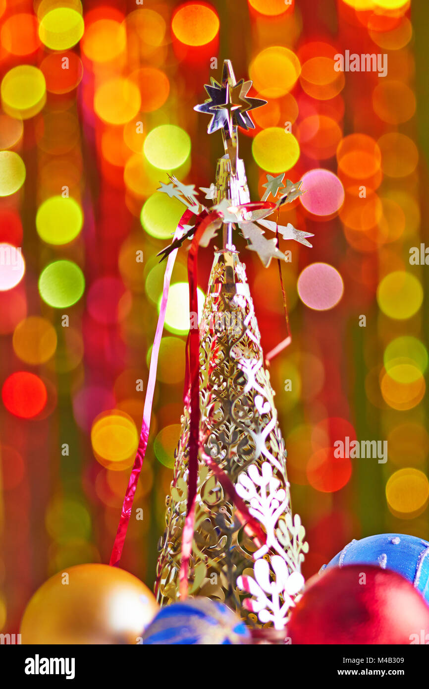 Christmas tree and Christmas balls Stock Photo - Alamy