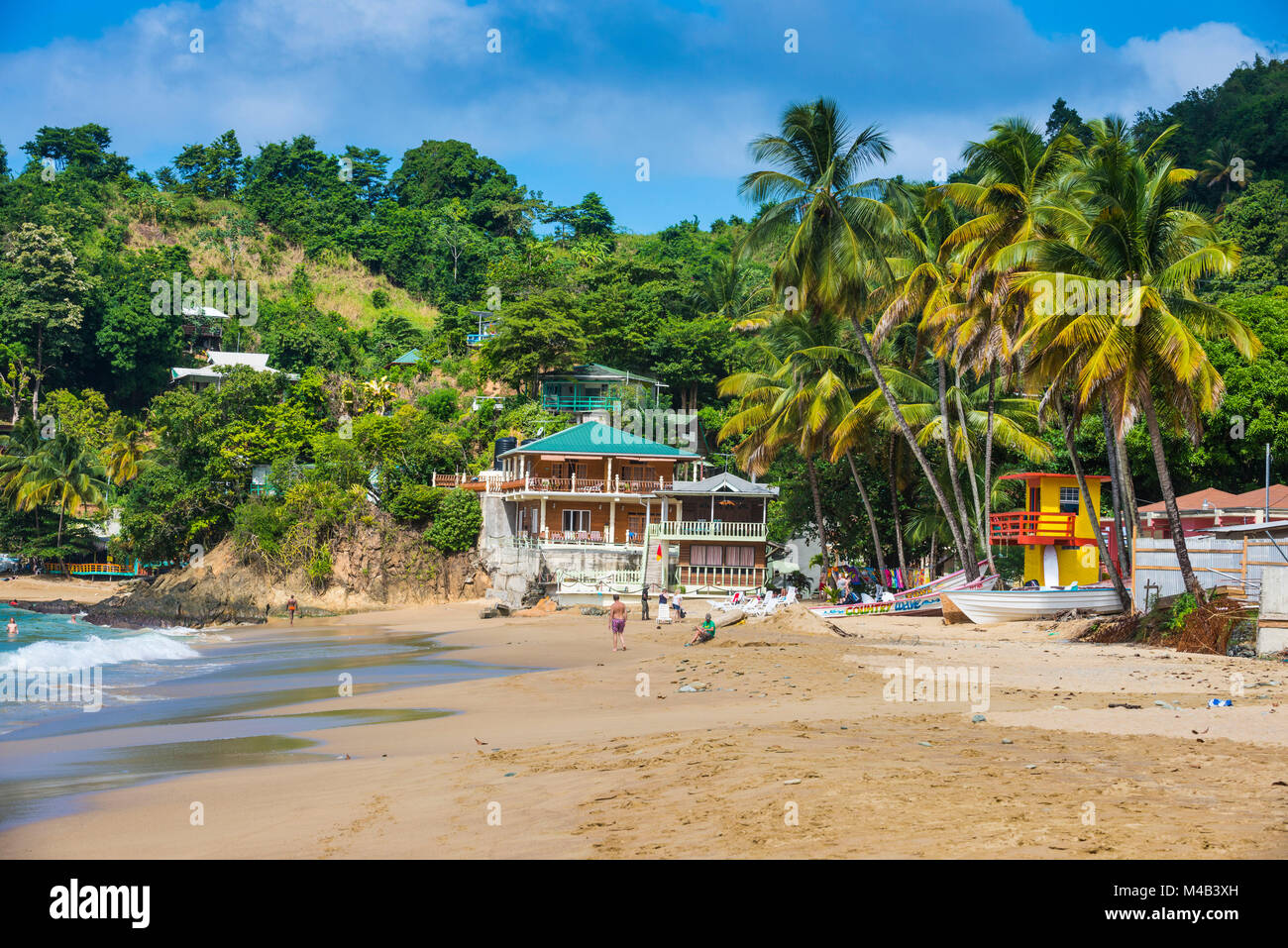 Beach of Castara,Tobago,Trinidad and Tobago,Caribbean Stock Photo