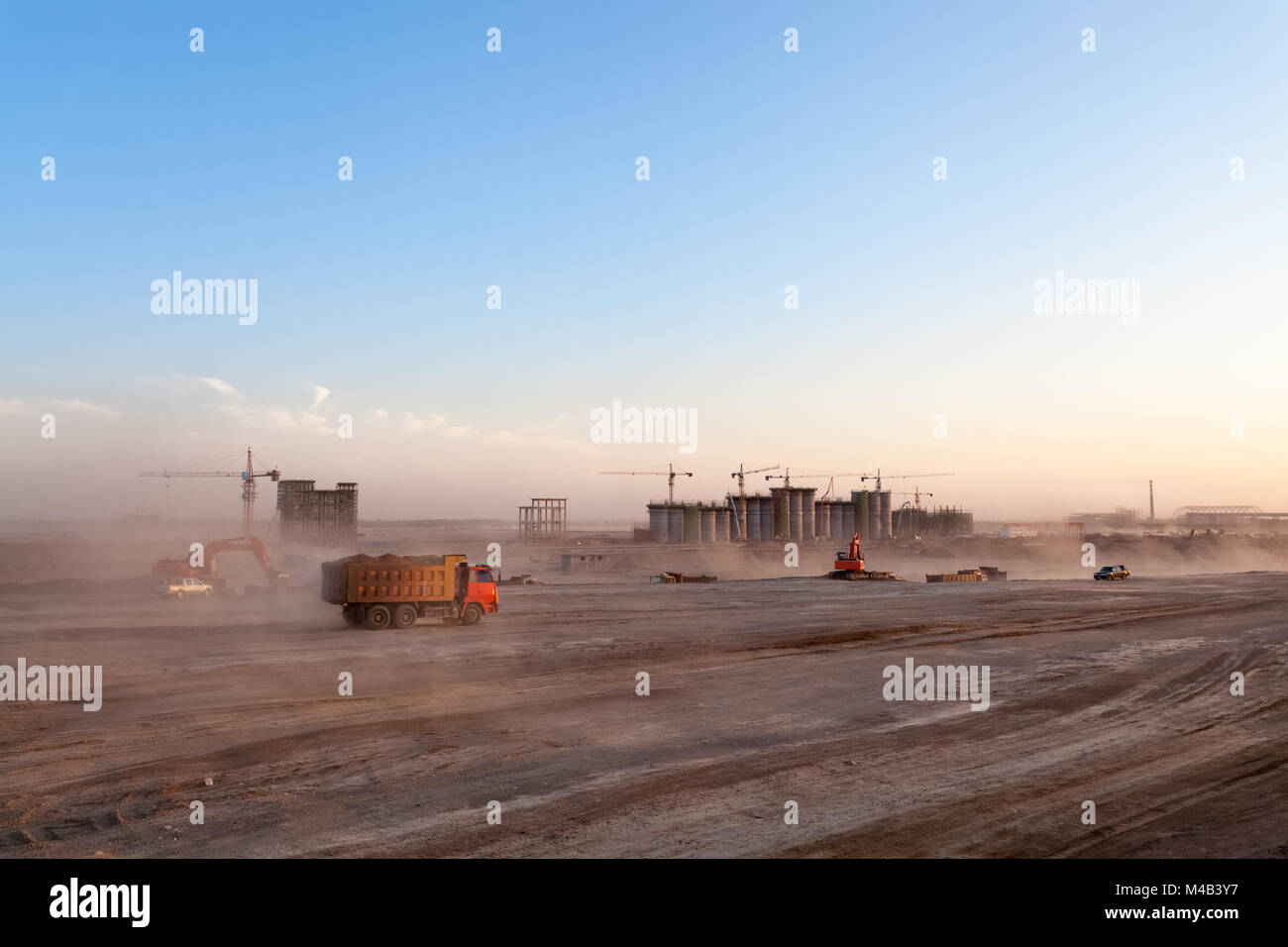 the construction site of coal preparation factory Stock Photo