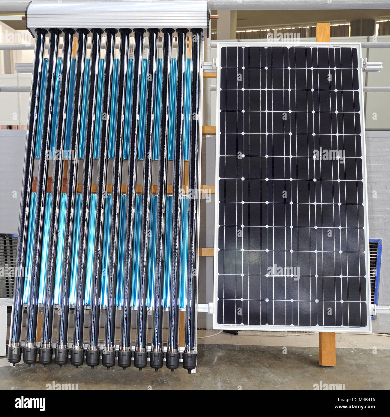 Photovoltaic Panel and Solar Water Heating Renewable Energy Stock Photo Alamy