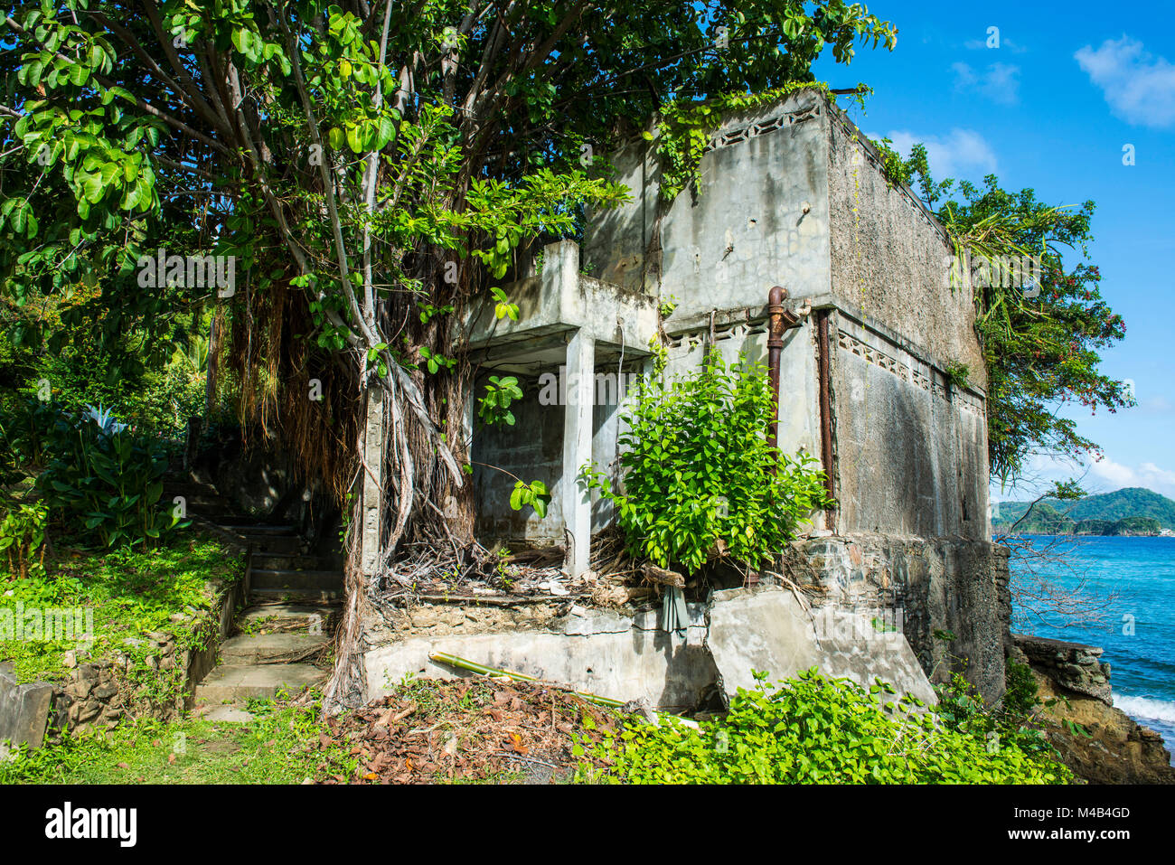 Historic sugarcane factory,Speyside,Tobago,Trinidad and Tobago,Caribbean Stock Photo
