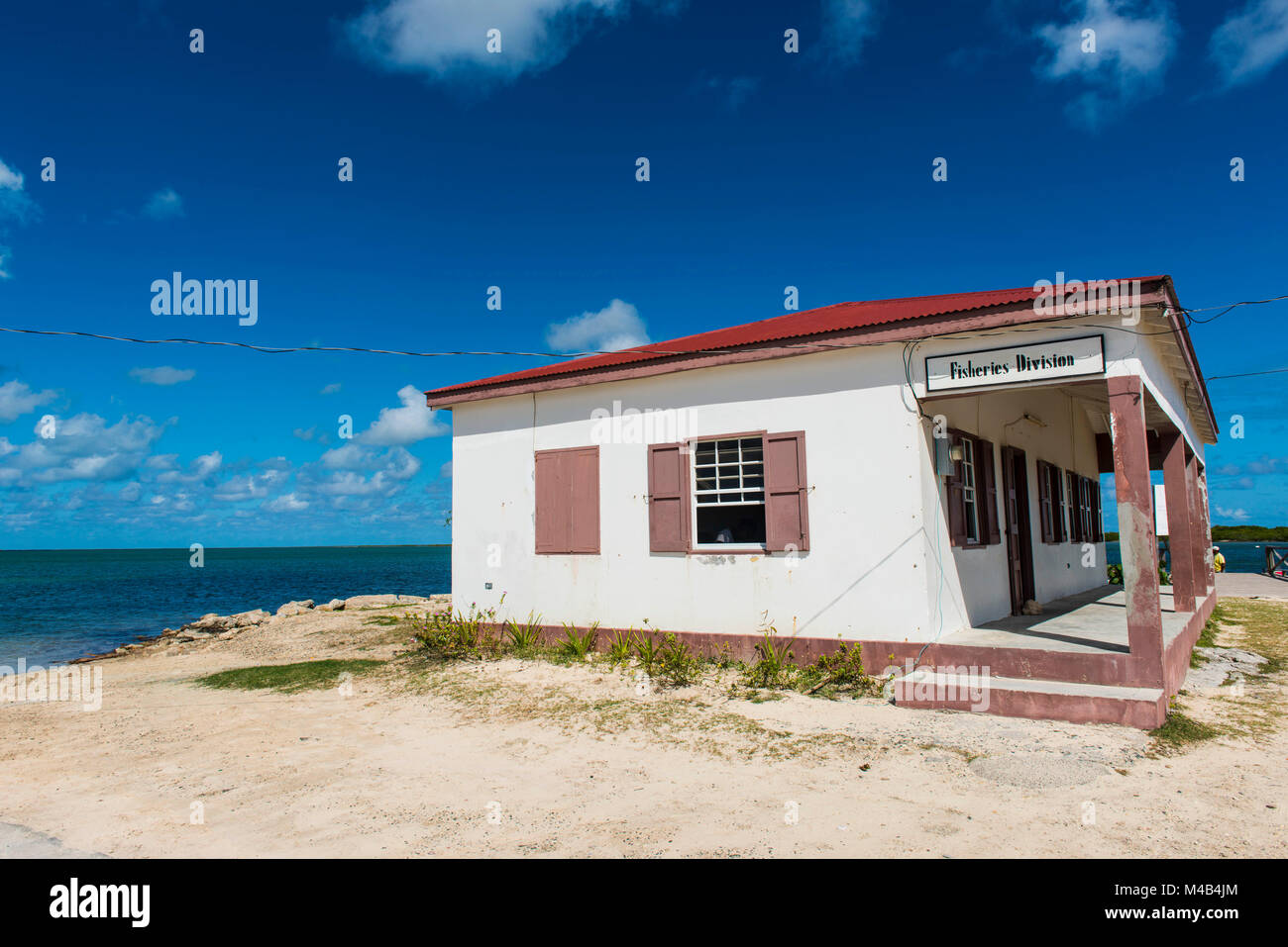 Jetty for Codrington lagoon,Barbuda,Caribbean Stock Photo Alamy