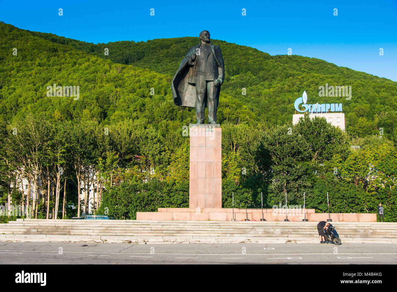 Lenin statue in Petropavlovsk-Kamchatsky,Kamchatka,Russia Stock Photo