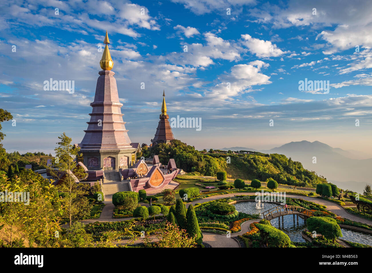 Sunset at Doi Inthanon, Chiang mai, Thailand Stock Photo