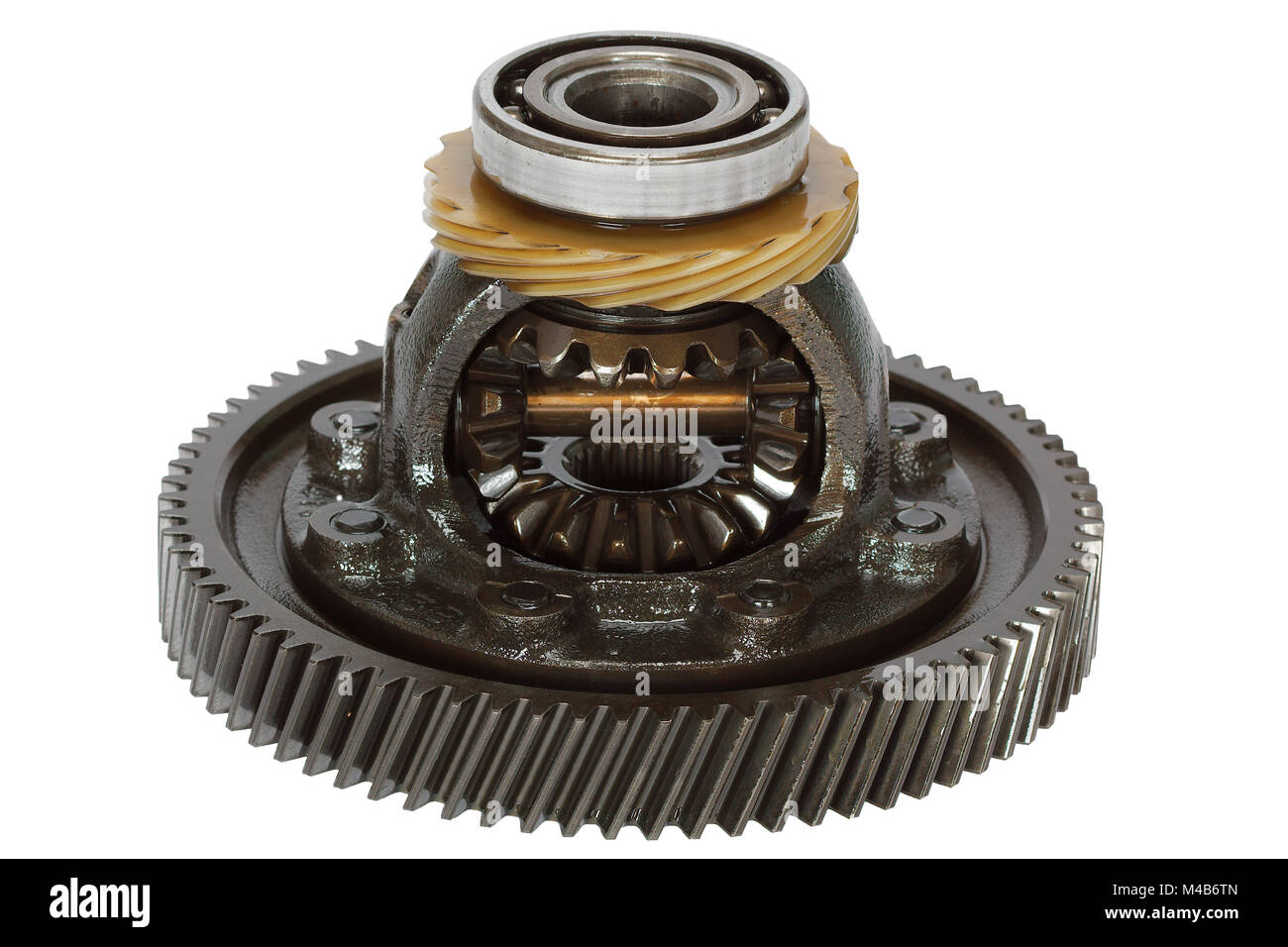 Differential of the gearbox, isolated on white background Stock Photo