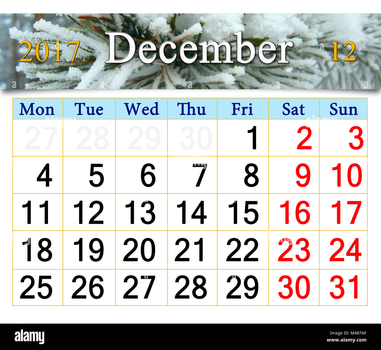 17 Calendar December Hi Res Stock Photography And Images Alamy