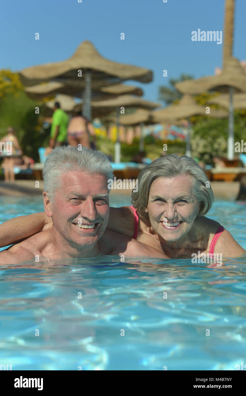Senior couple relaxing Stock Photo - Alamy