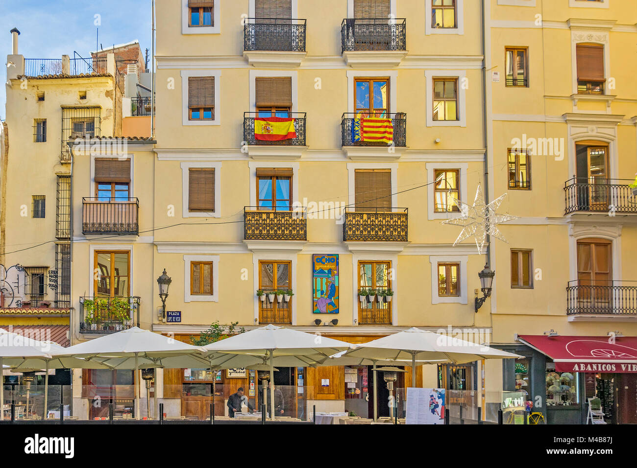 Buildings In The Old Town, Valencia, Spain Stock Photo