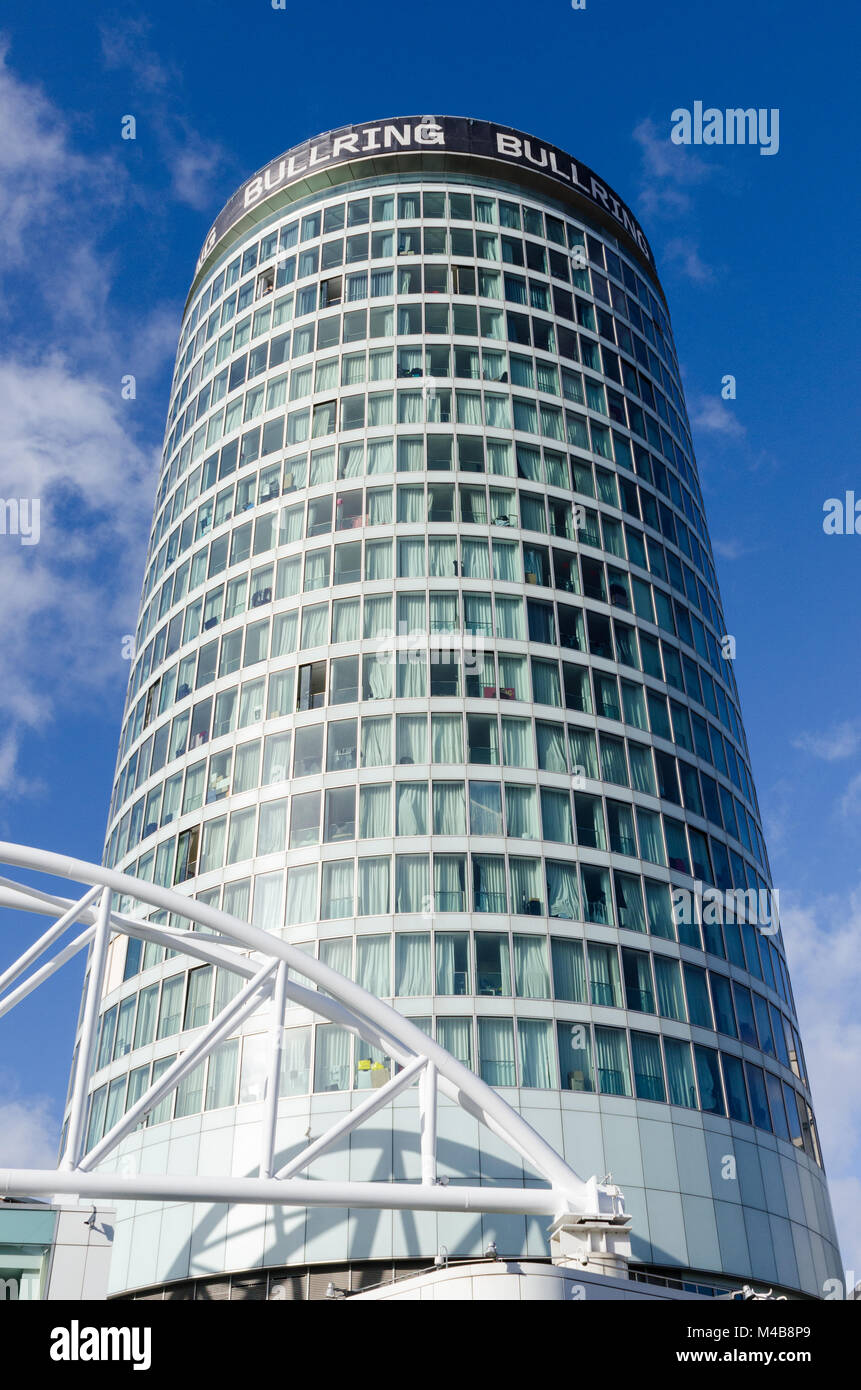 Bullring Shopping Centre in Birmingham and the Rotunda Stock Photo