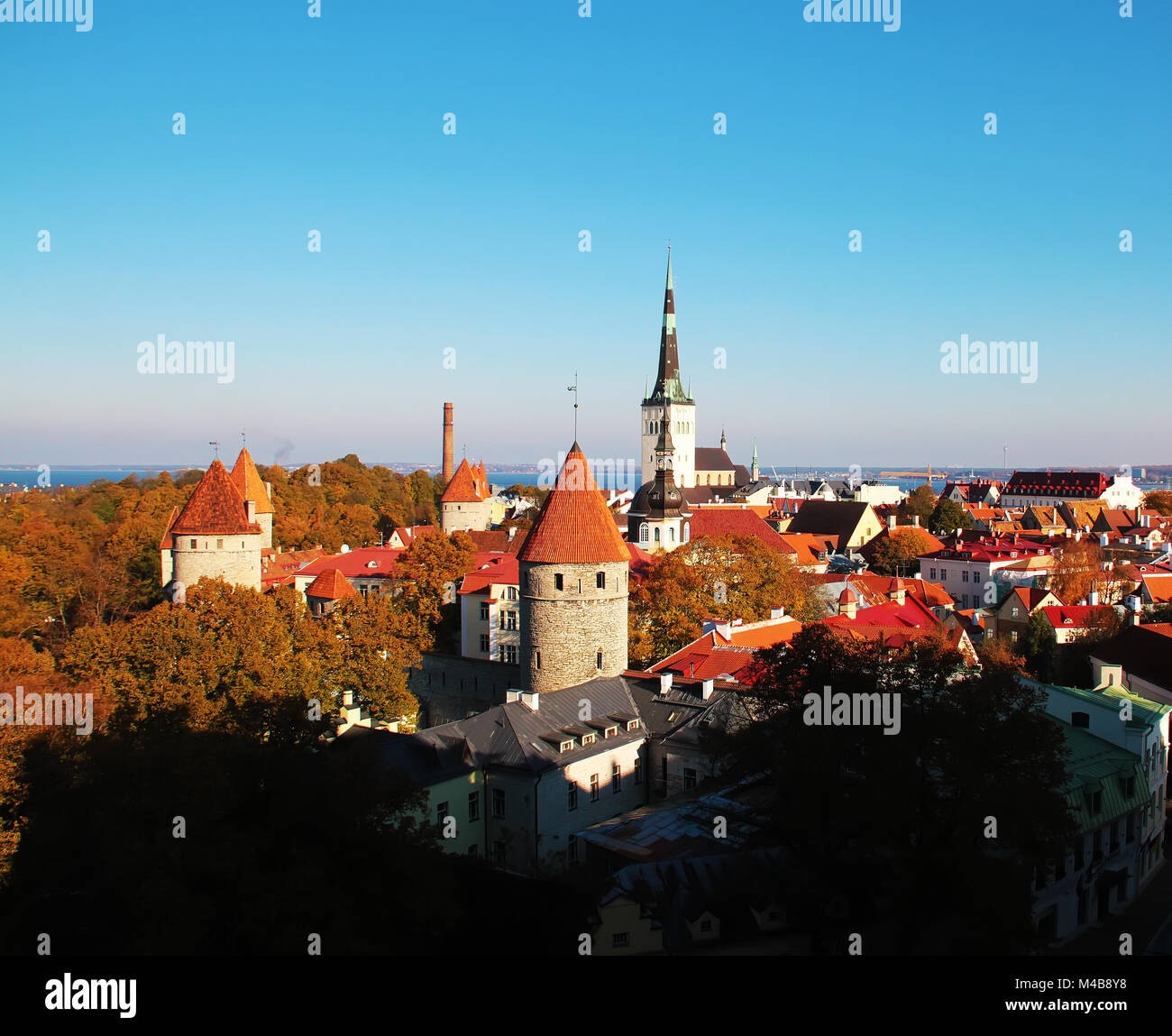 Estonia, Tallinn city sky view Stock Photo