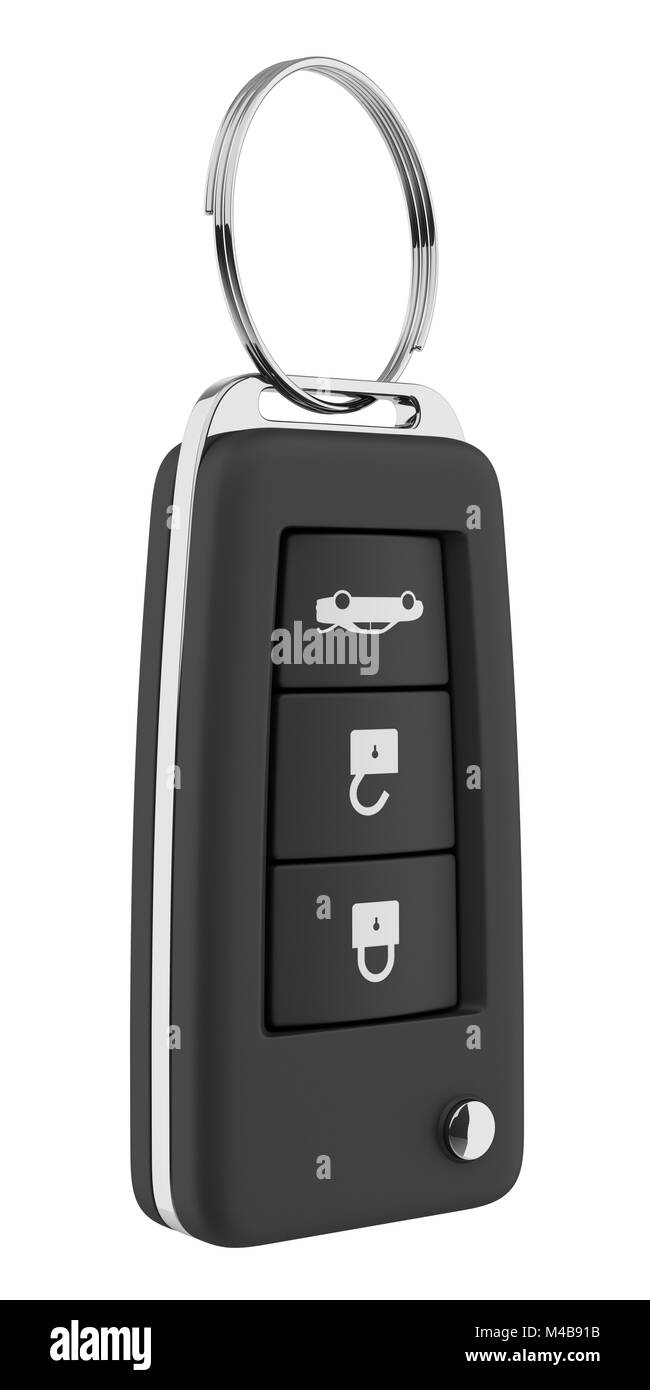 car key remote isolated on white background Stock Photo