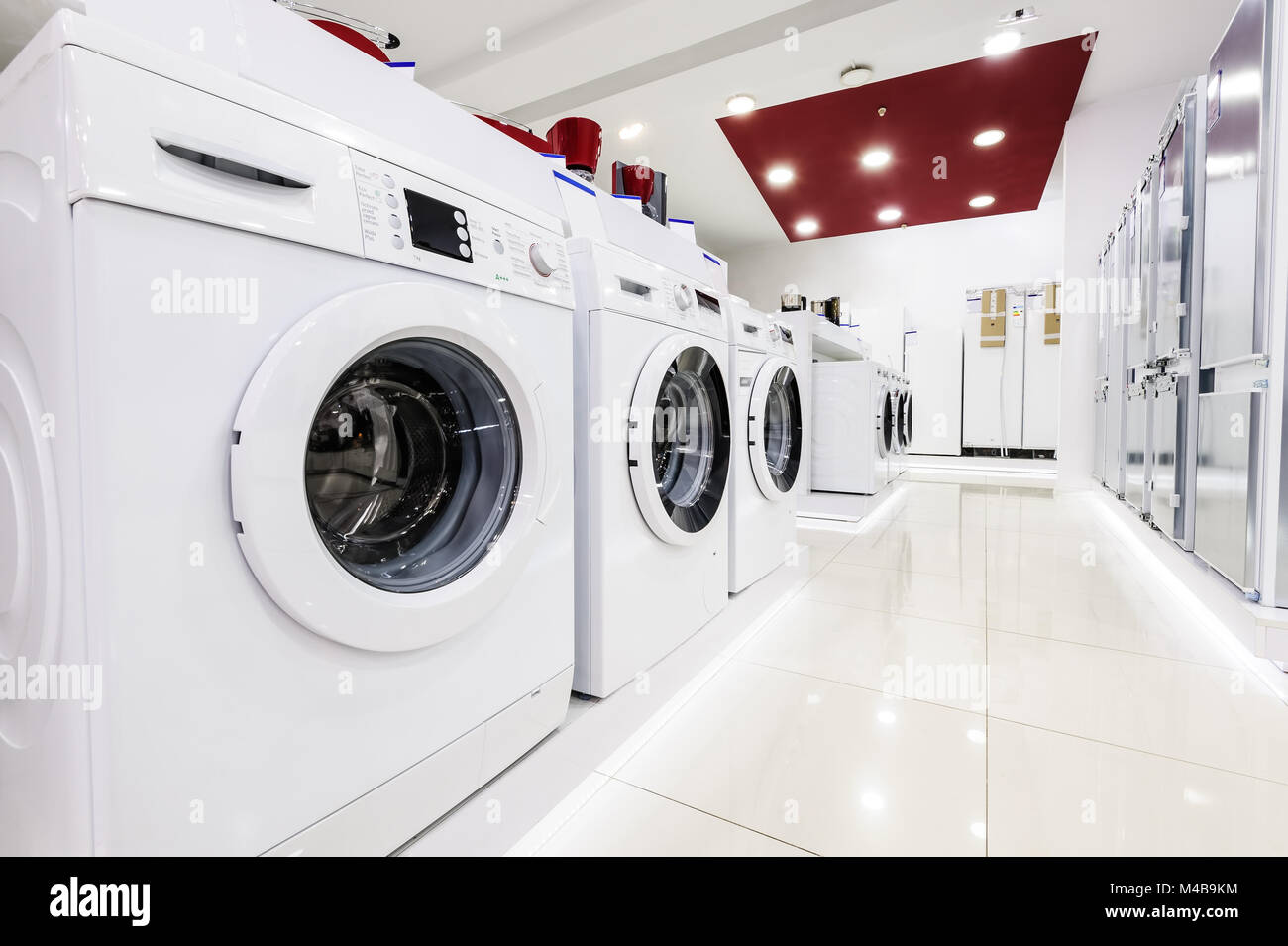 Home appliance in the store showroom Stock Photo Alamy