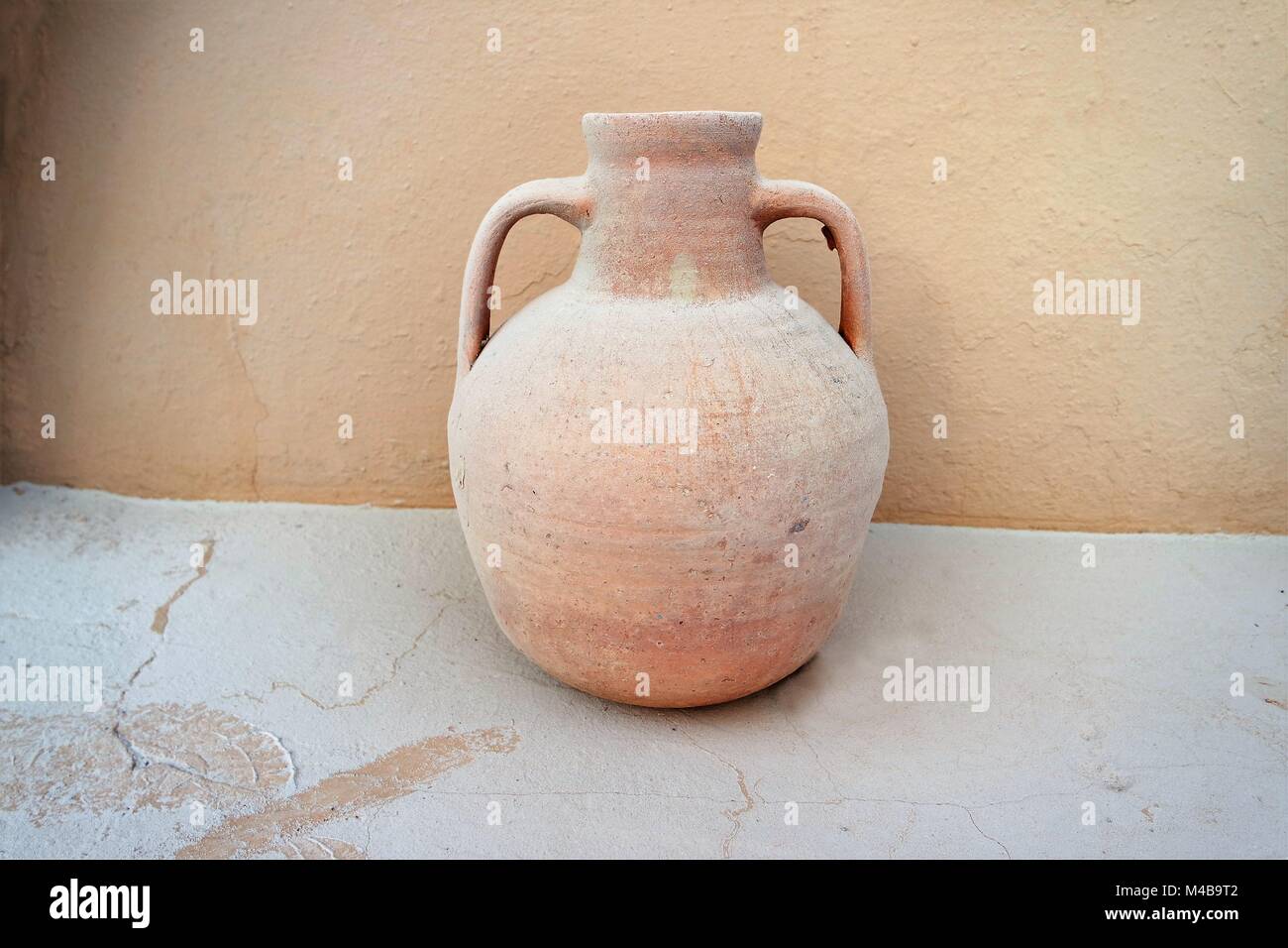 Mediterranean clay vase Stock Photo