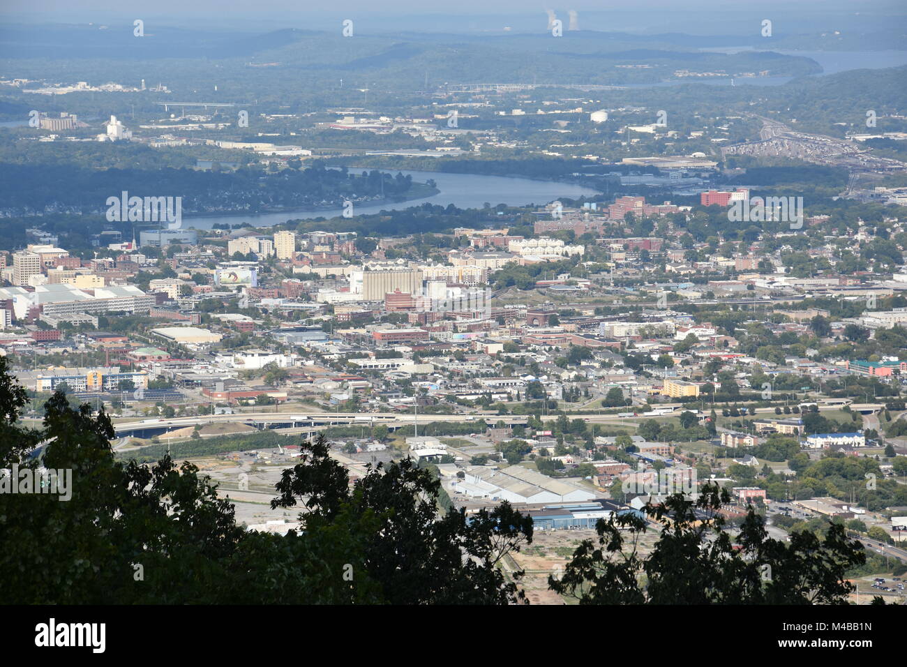 View of Chattanooga In Tennessee, from the Incline Railway Stock Photo