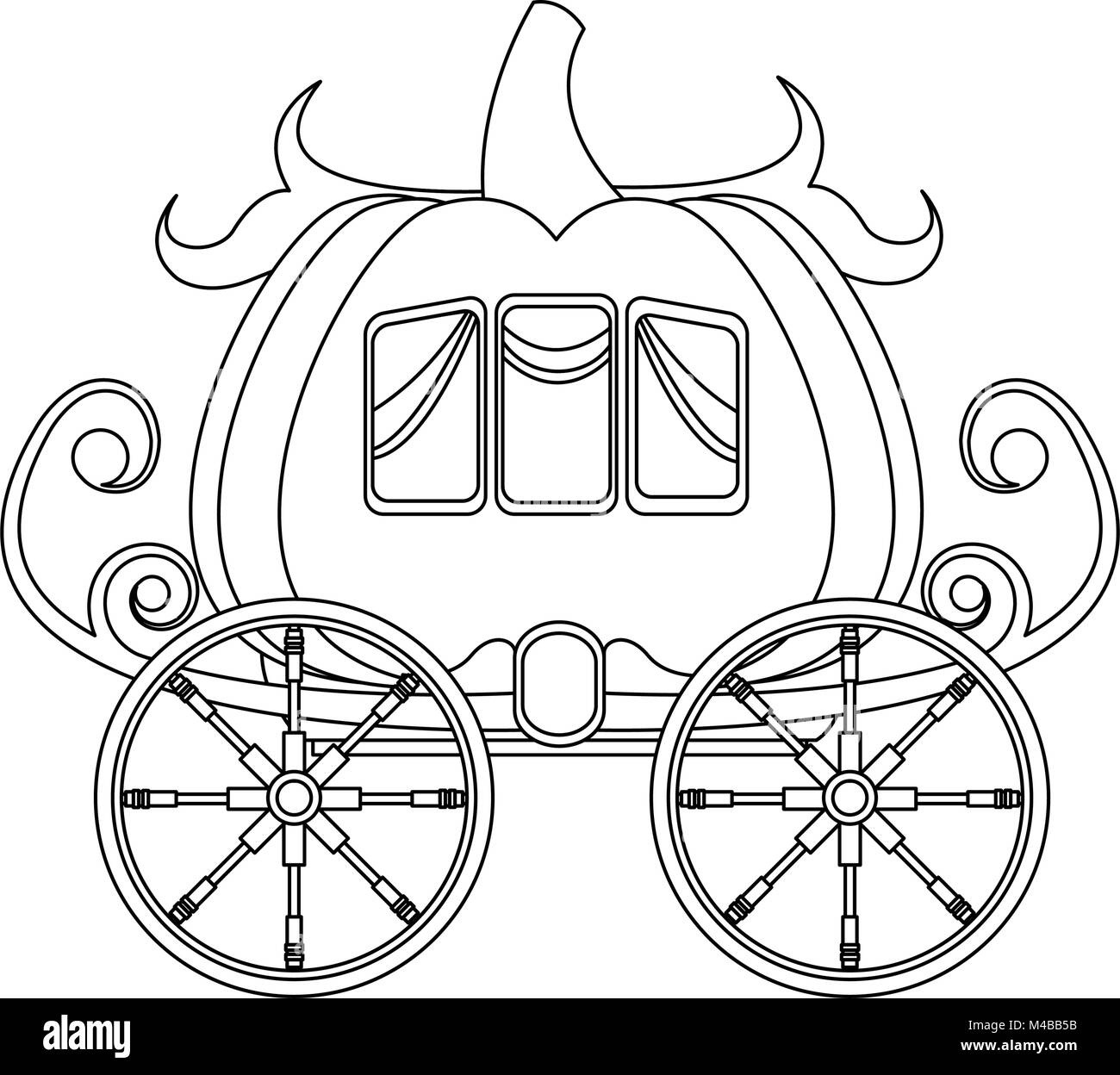 Pumpkin carriage cartoon Stock Vector Image & Art - Alamy