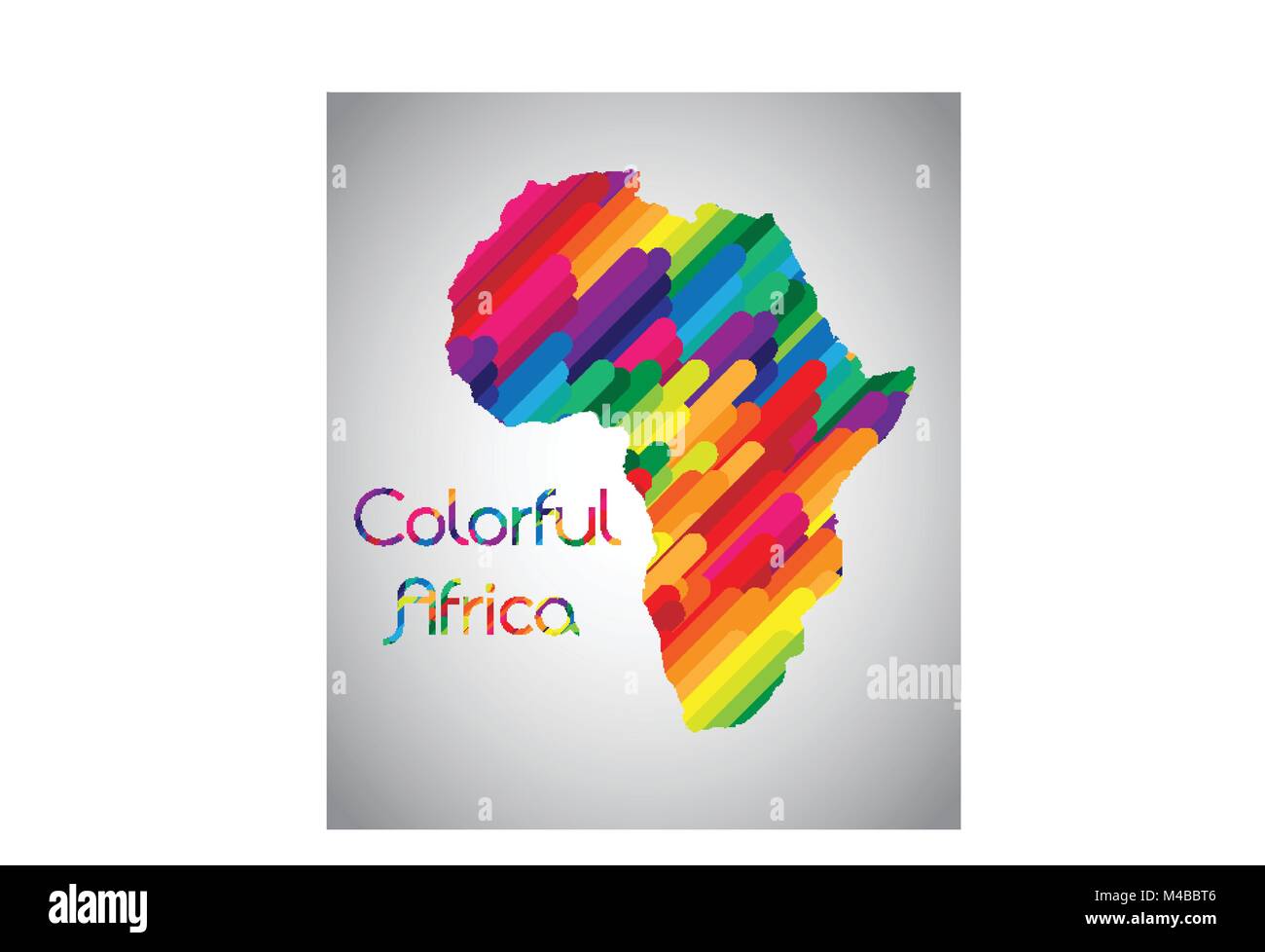 Colorful vector Africa Stock Vector