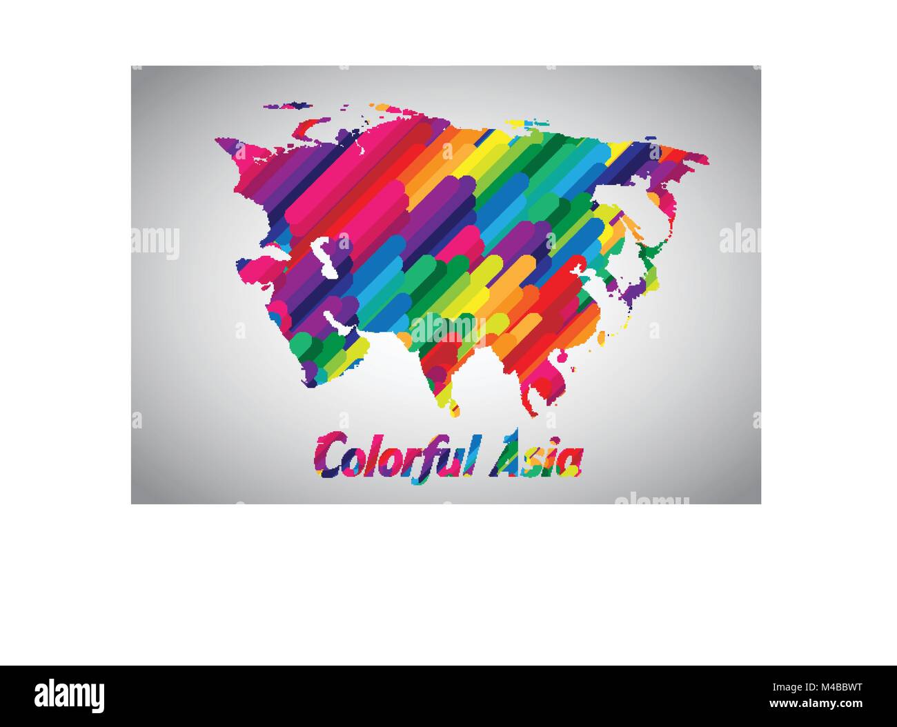 Colorful vector Asia Stock Vector