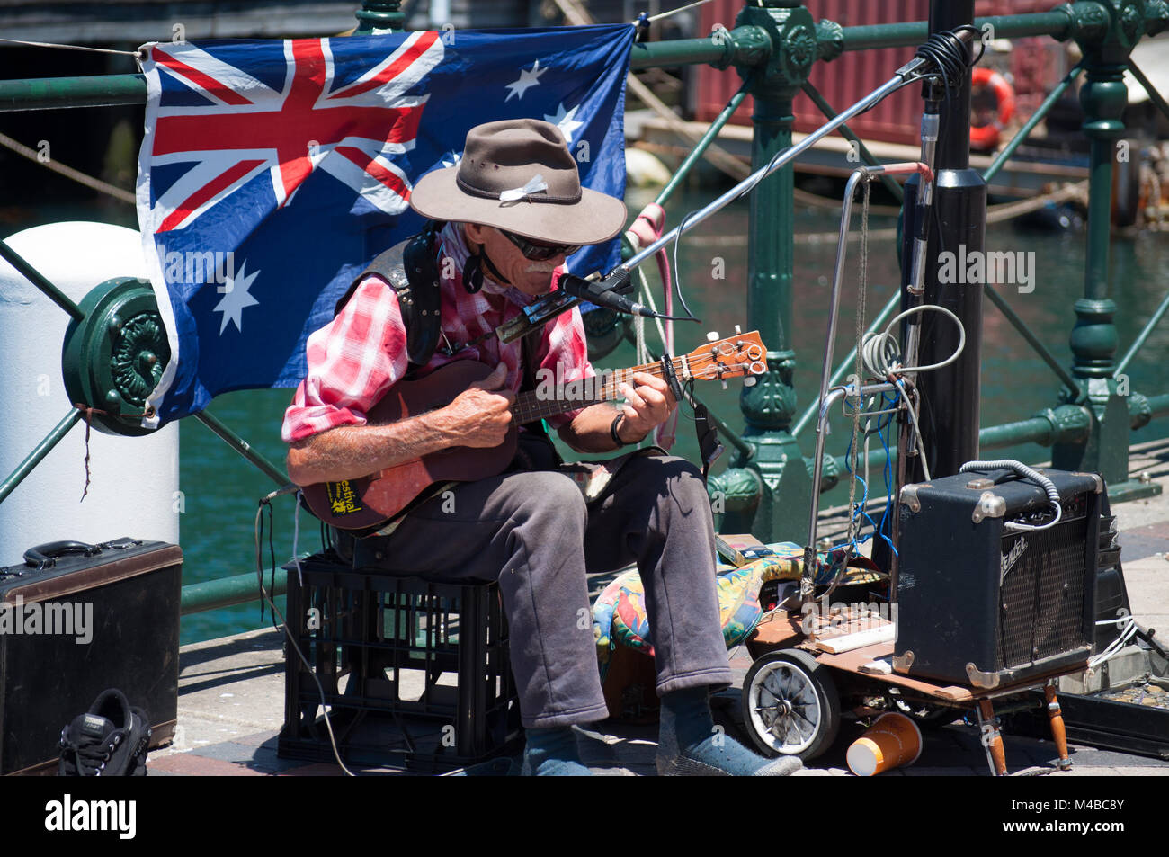 Busker busking hi-res stock photography and images - Alamy