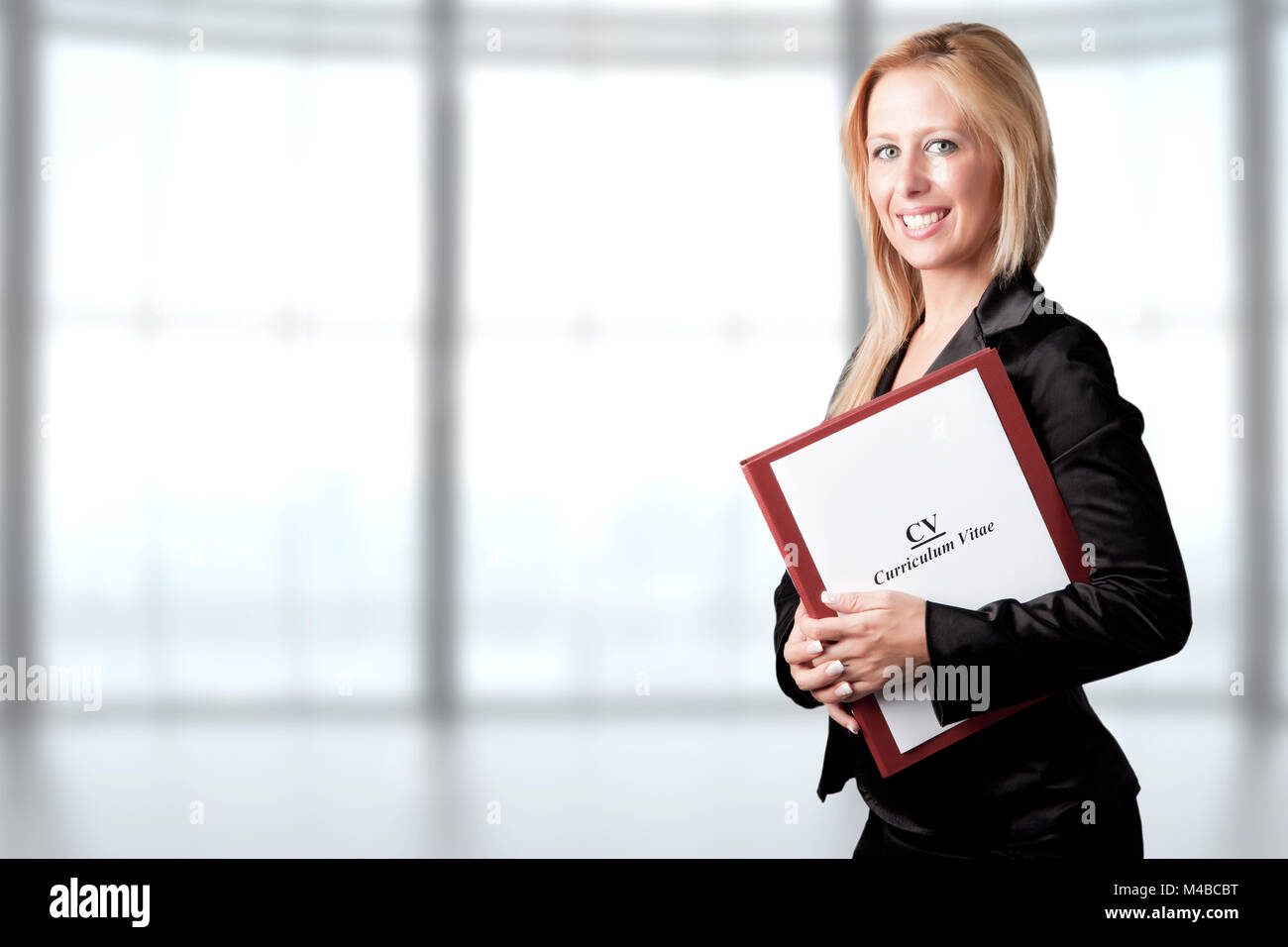 Businesswoman looking for a new job Stock Photo