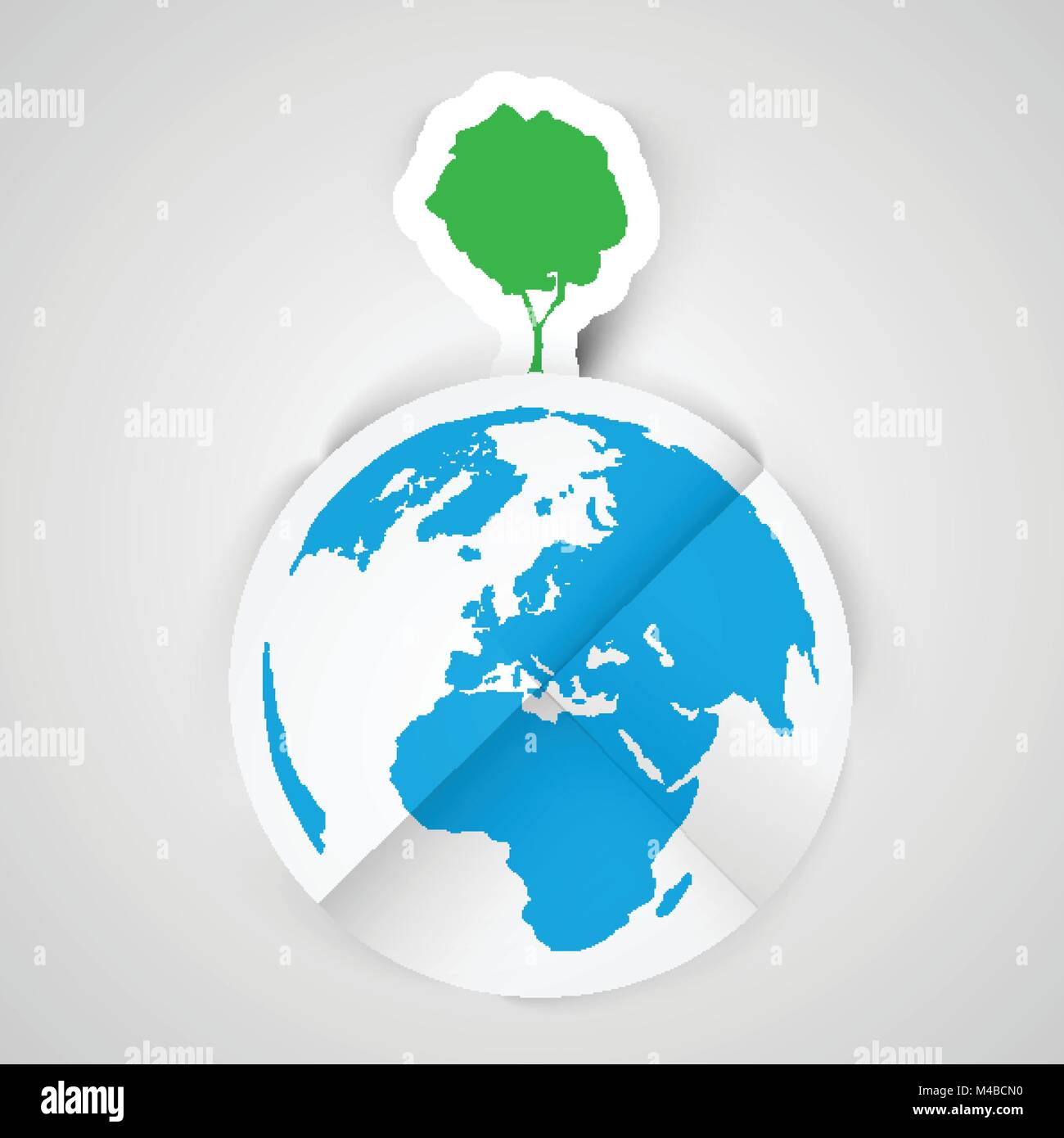One tree on Earth vector illustration Stock Vector Image & Art - Alamy