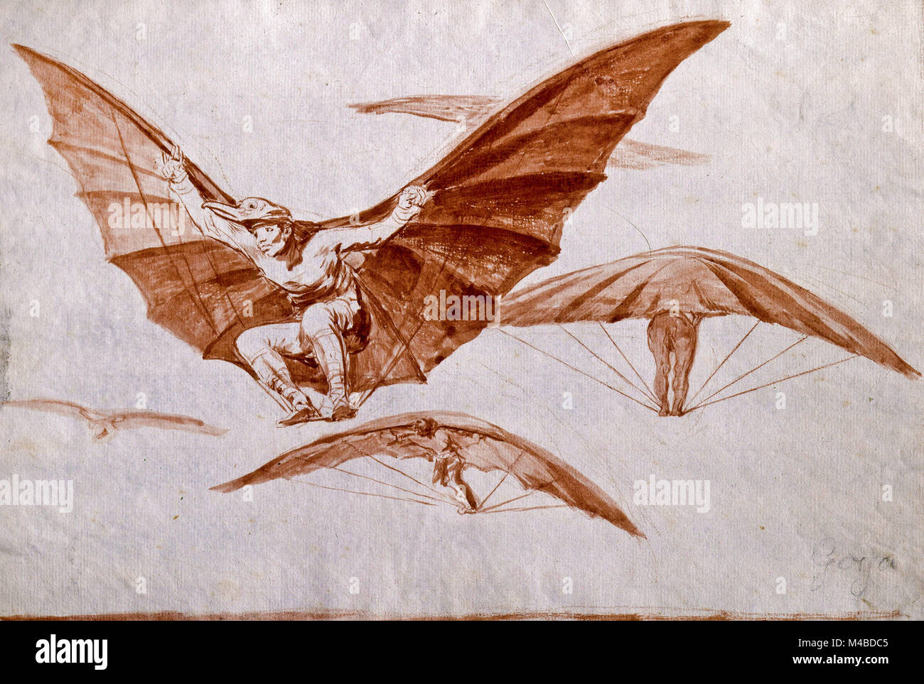 Francisco de Goya y Lucientes - Ways of Flying Stock Photo