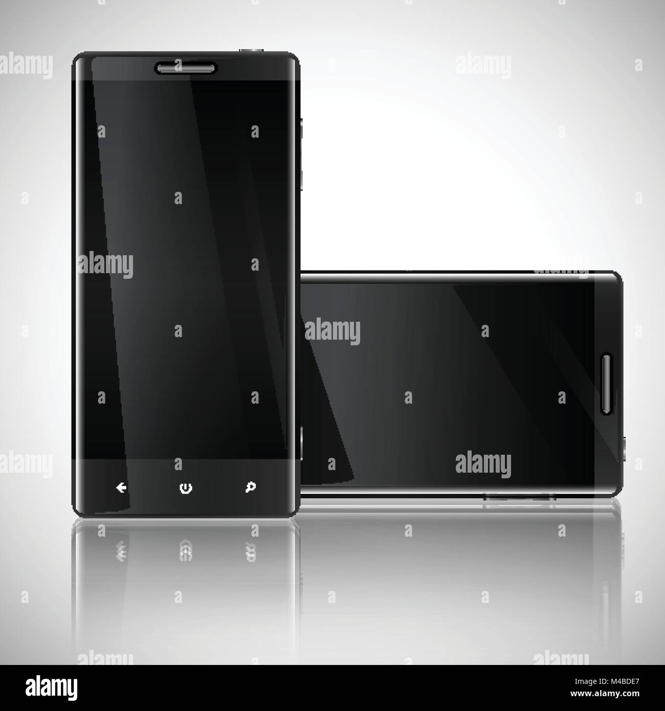Smartphone, mobile phone isolated, realistic vector illustration Stock ...