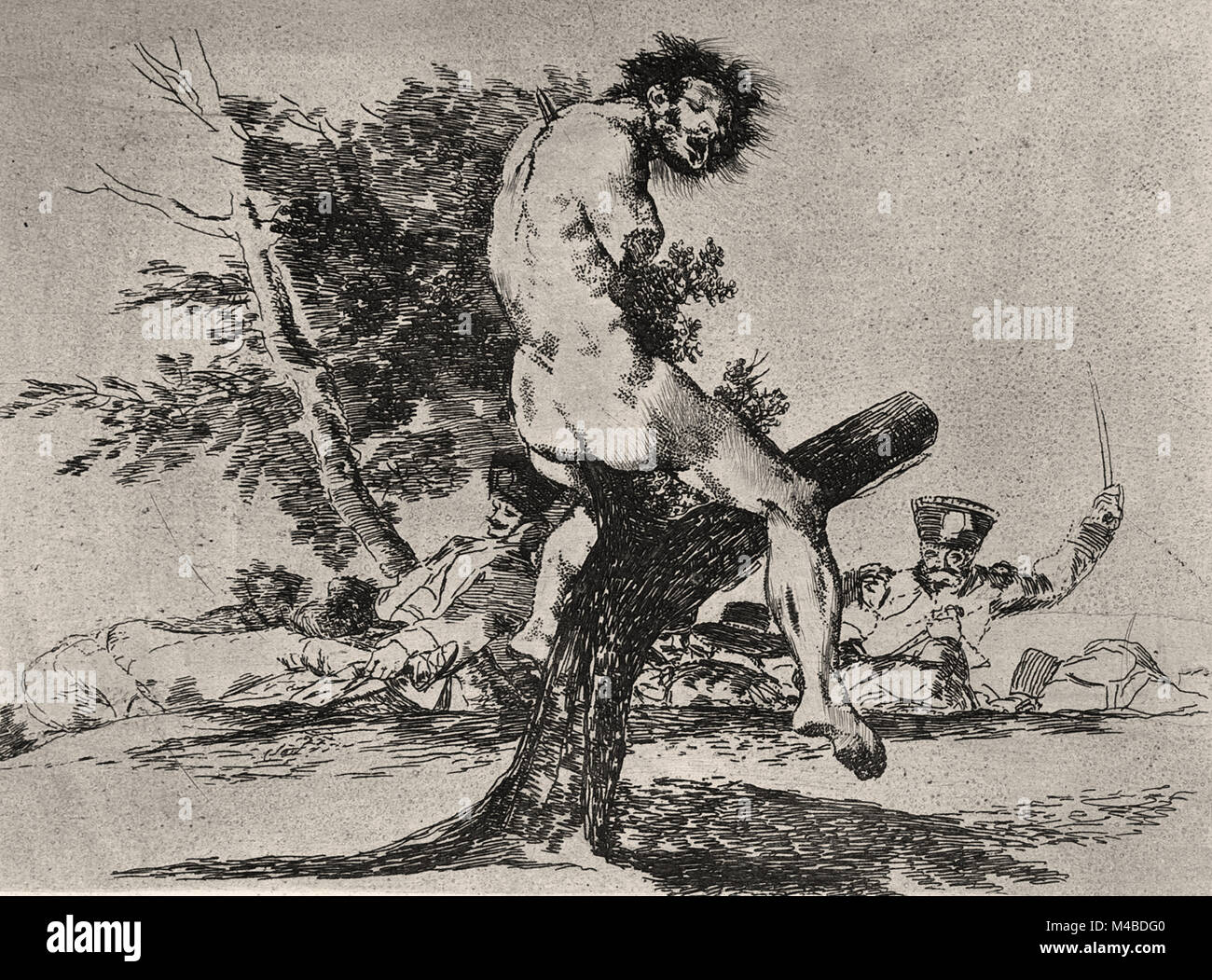 Francisco de Goya y Lucientes - This Is Worse (Esto es peor), from The Disasters of War (Los Desastres de la Guerra), plate 37 Stock Photo