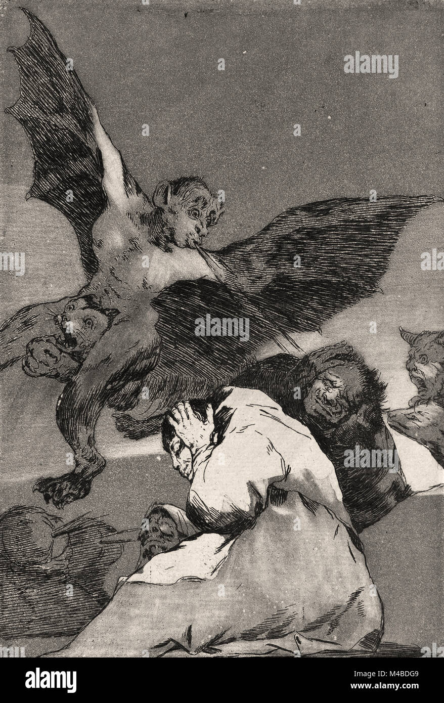 Francisco de Goya y Lucientes -  Soplones Stock Photo