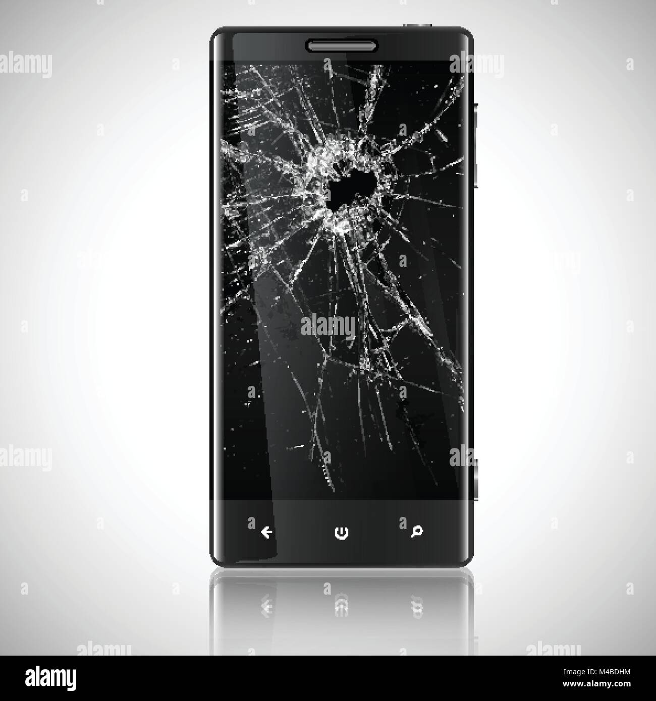 broken cell phone vector