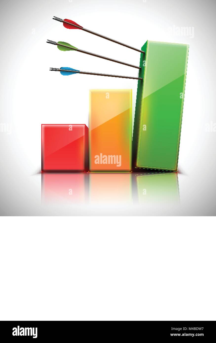 3D chart with arrows, vector illustration Stock Vector Image & Art - Alamy