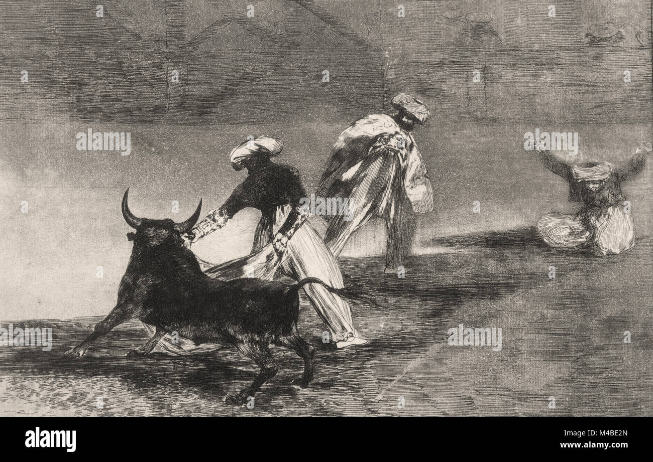 Francisco José de Goya - They Play Another with the Cape Stock Photo