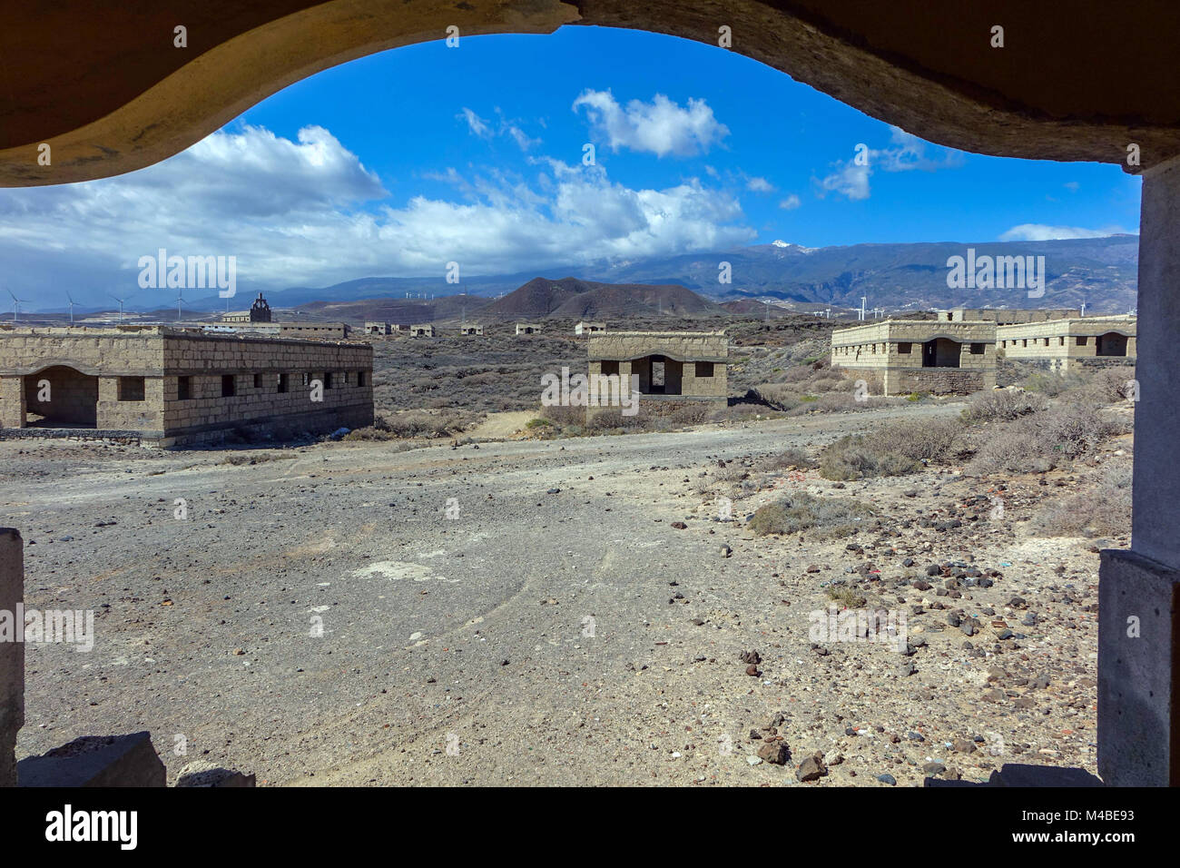 Deserted, abandoned leper colony, Abades, Tenerife, Spain Stock Photo