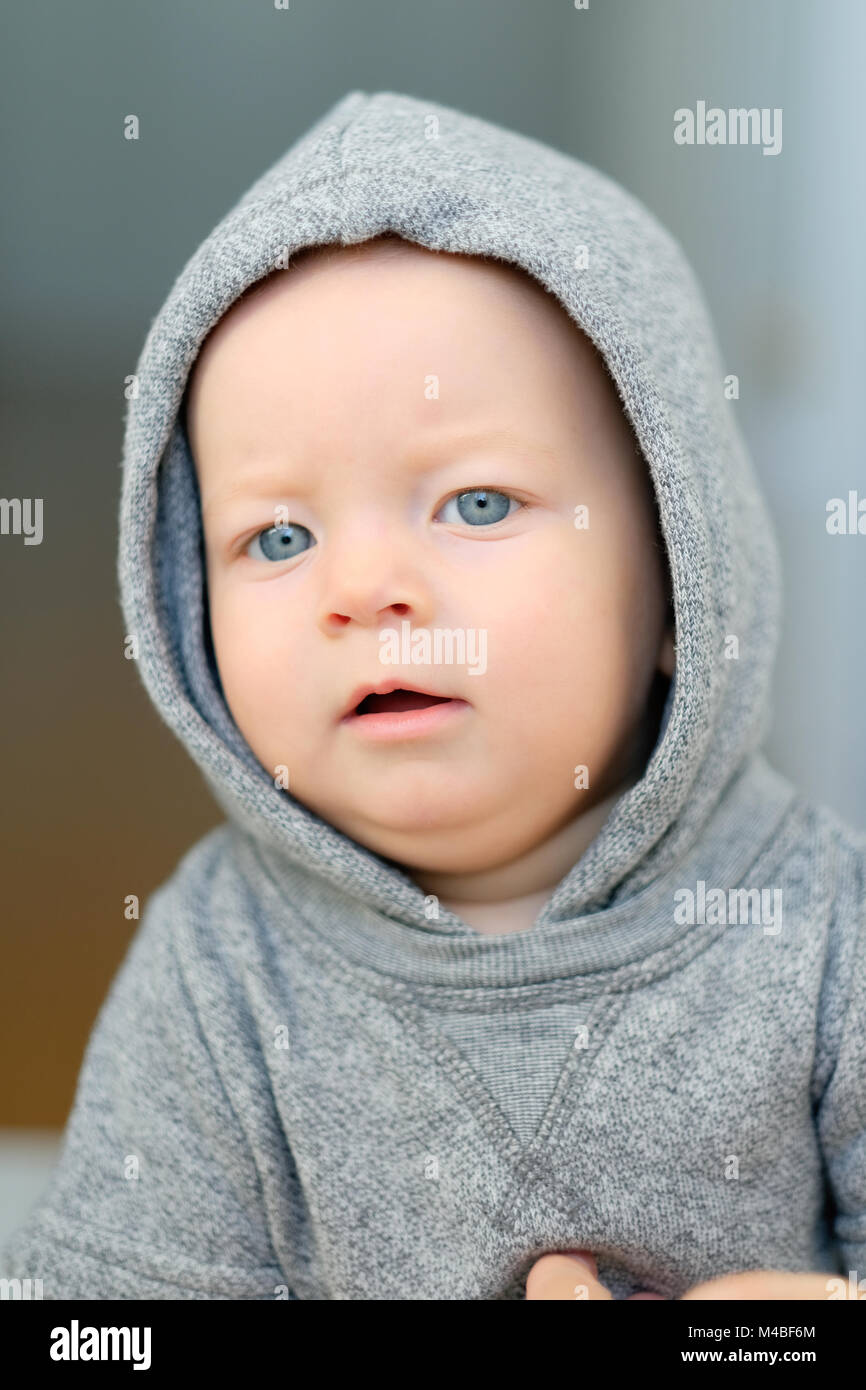 Baby boy with blue eyes Stock Photo Alamy
