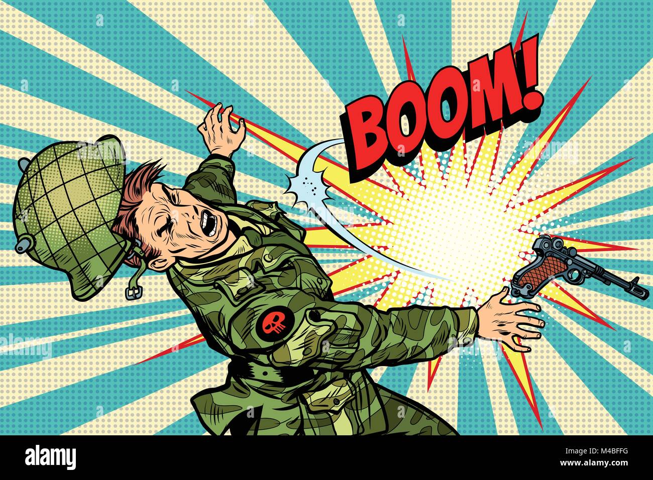 soldier and explosion, death in war. Pop art retro vector illustration comic  cartoon vector vintage kitsch drawing Stock Vector Image & Art - Alamy