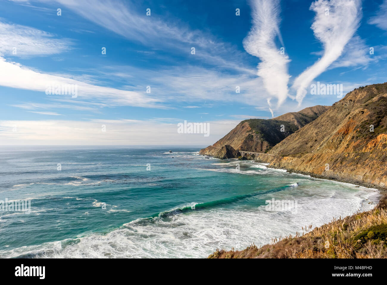 Highway 1 on the pacific coast, California, USA Stock Photo - Alamy