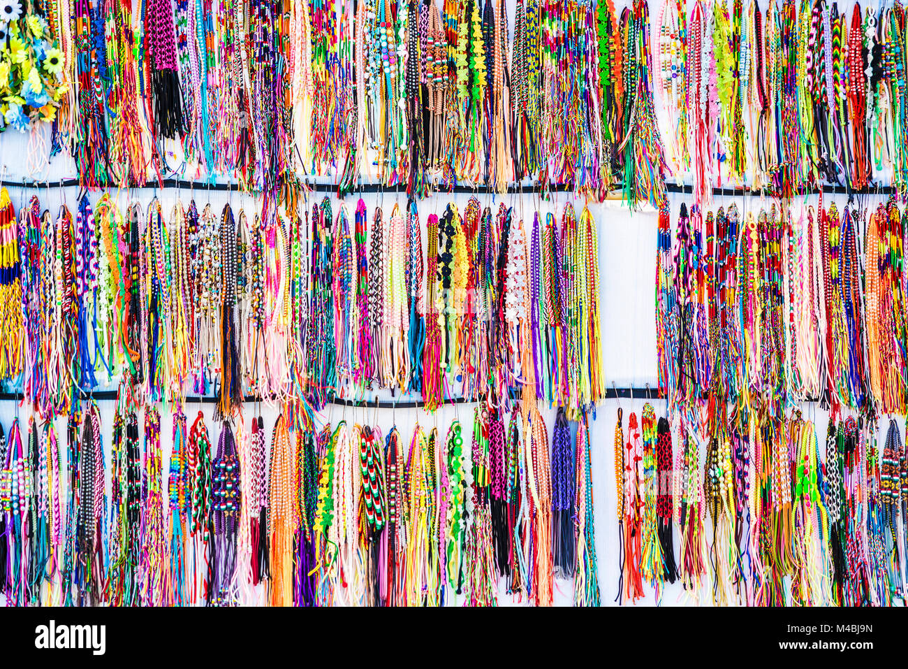 Wide variety of multicolor bracelets in a souvenir shop on a beach in Stock  Photo - Alamy