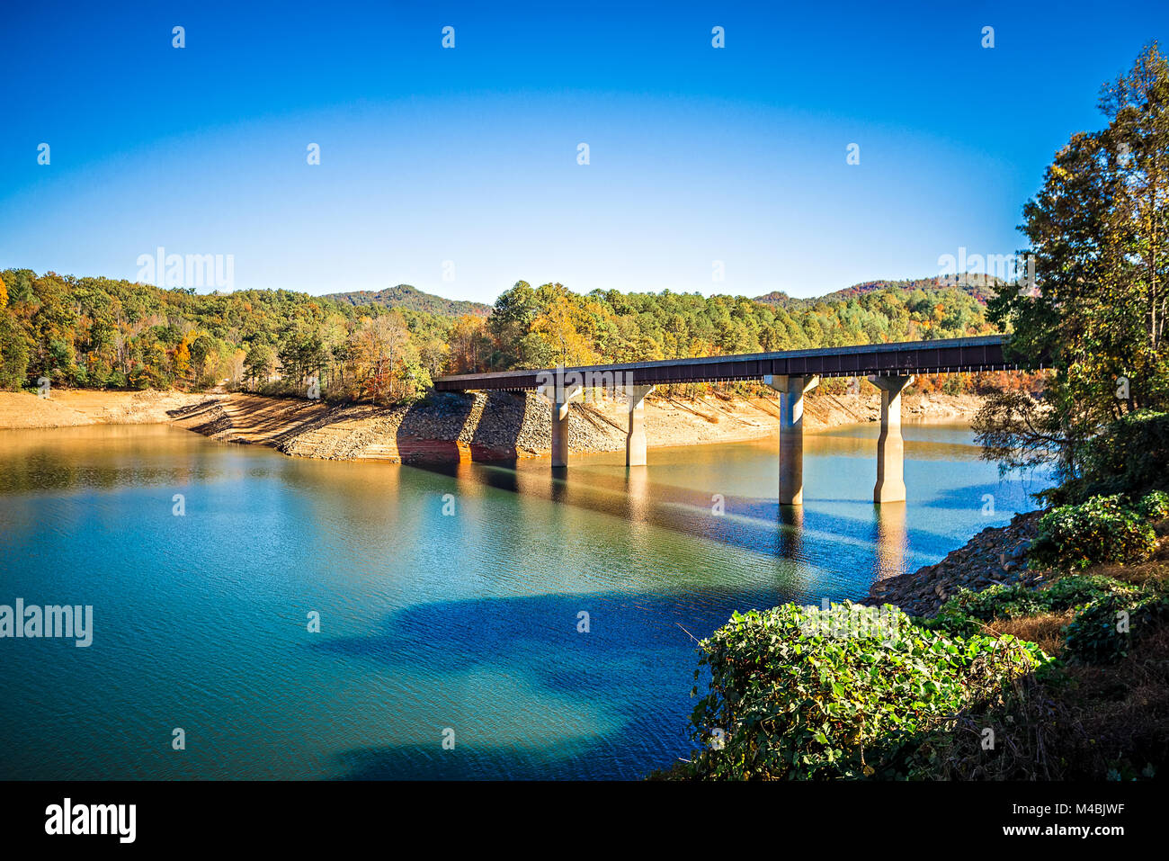 great smoky mountains around bryson city and fontana lake Stock Photo